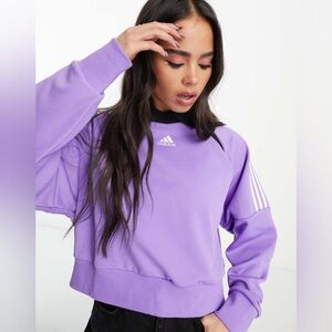 Adidas Women's Football House of Tiro Lavender Collared Track Sweatshirt Purple